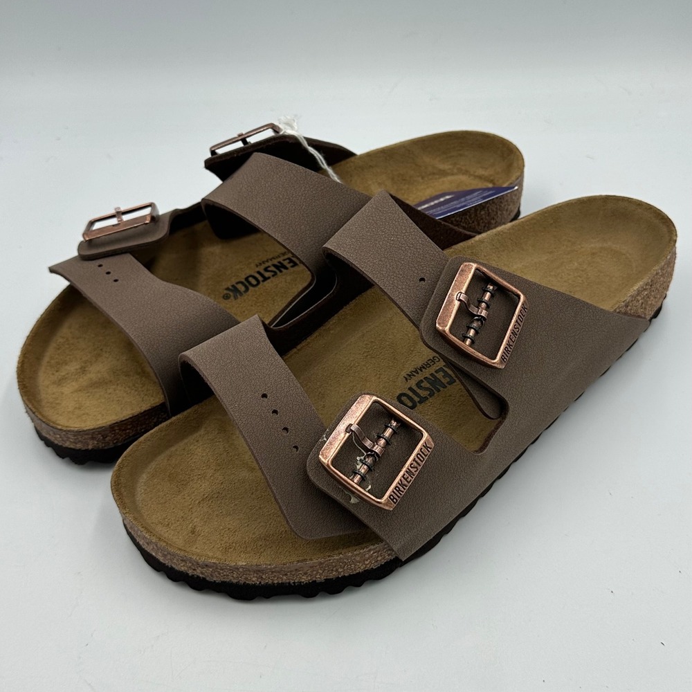 Birkenstock Arizona BS Sandal EU 43 US 10 Mocca Birko-Flor Cork 2 Strap NIB READ